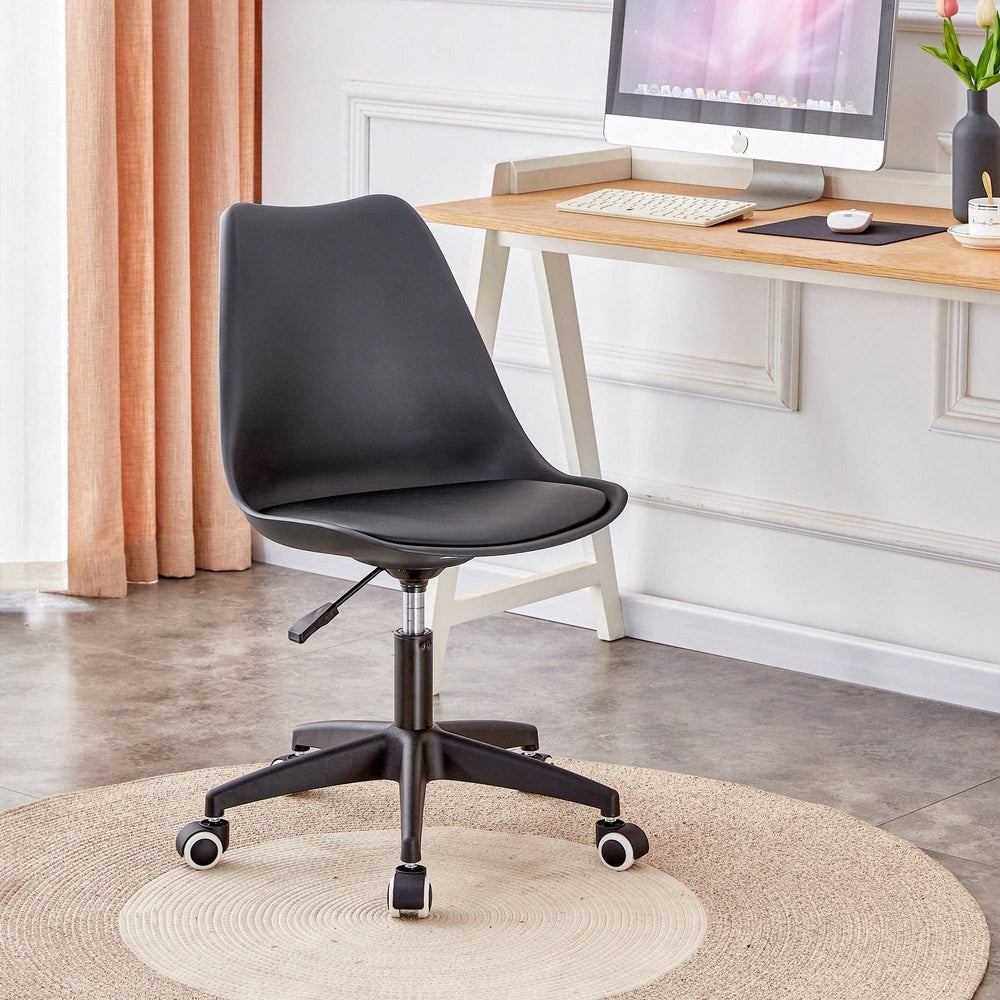 Modern Family Adjustable 360 Swivel Office Chair Armless Design for Home Office Bedroom Dining Room Image 2