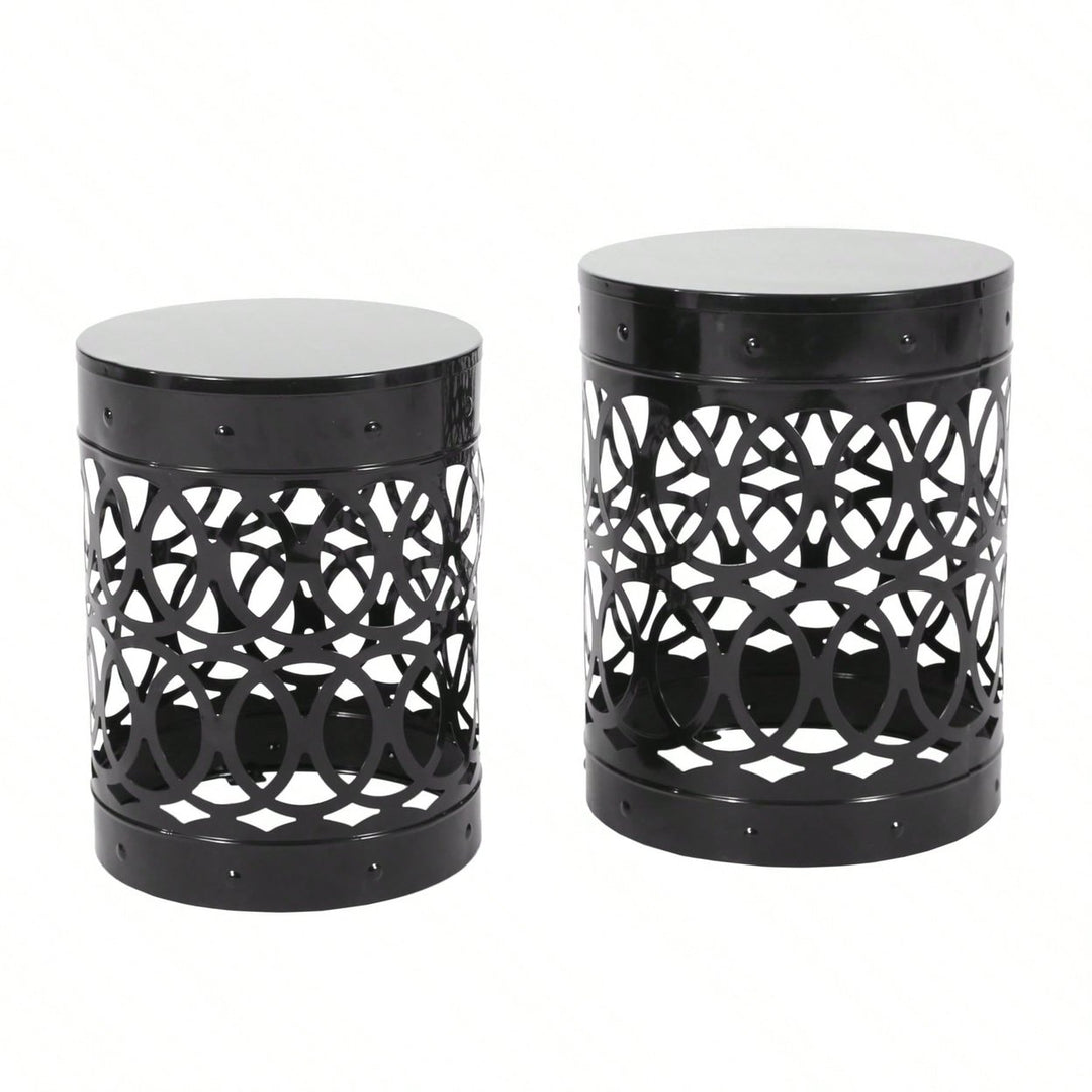 Modern Metal S2 End Table Stylish Accent Table for Living Room and Bedroom Image 1