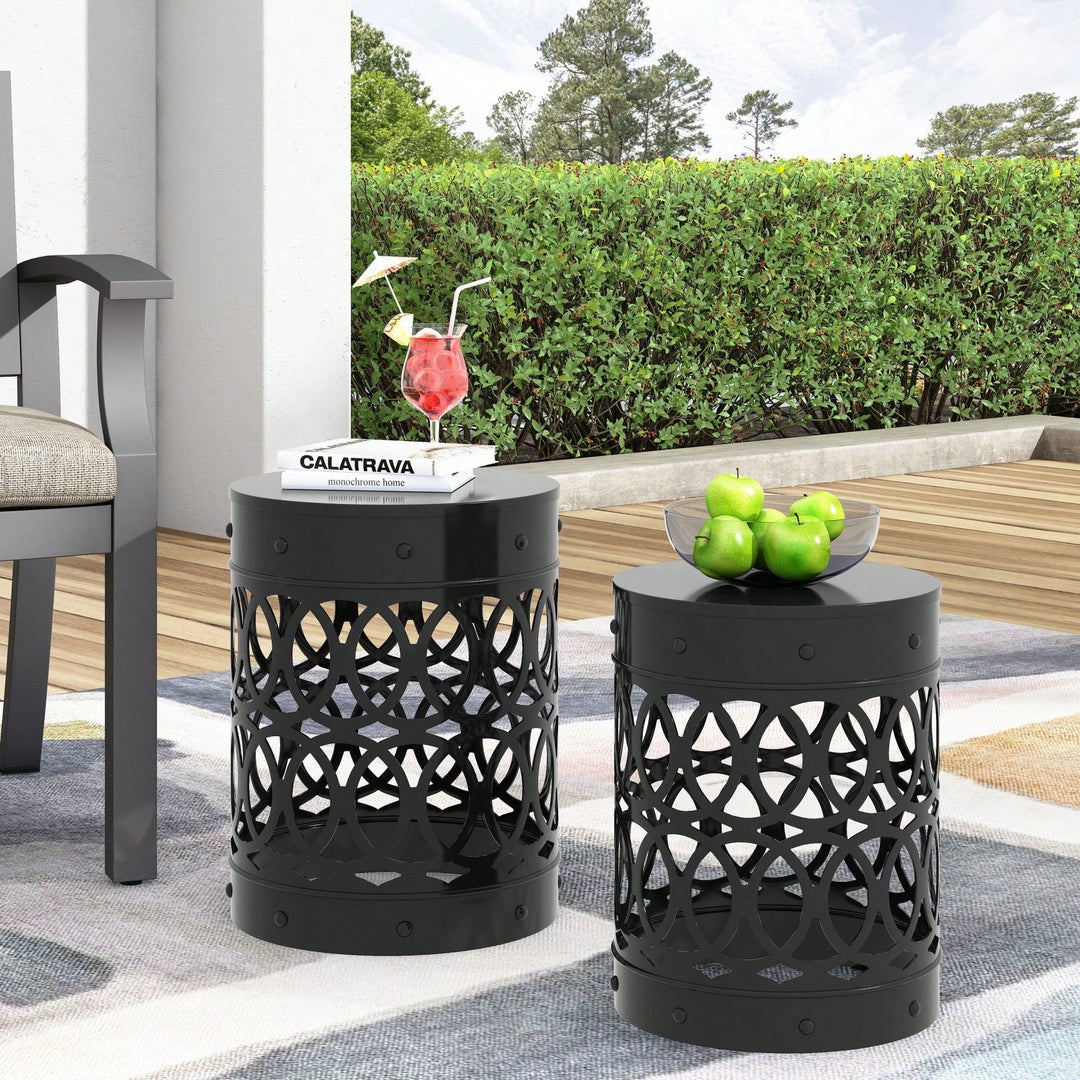 Modern Metal S2 End Table Stylish Accent Table for Living Room and Bedroom Image 3