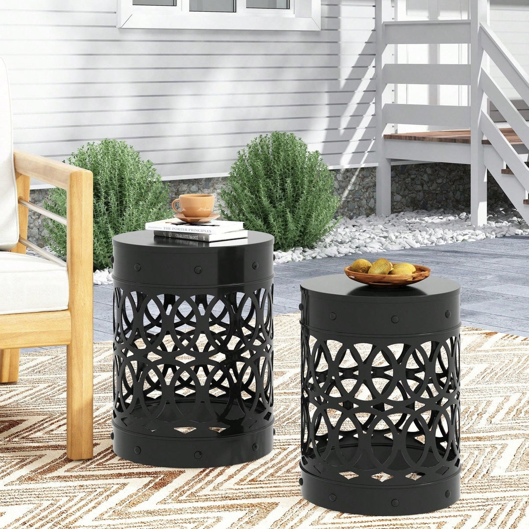 Modern Metal S2 End Table Stylish Accent Table for Living Room and Bedroom Image 4