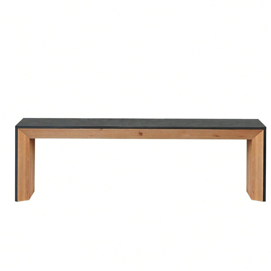 Modern Multicolored Wooden Dining Bench Stool For Home Bedroom Kitchen Living Room Image 1