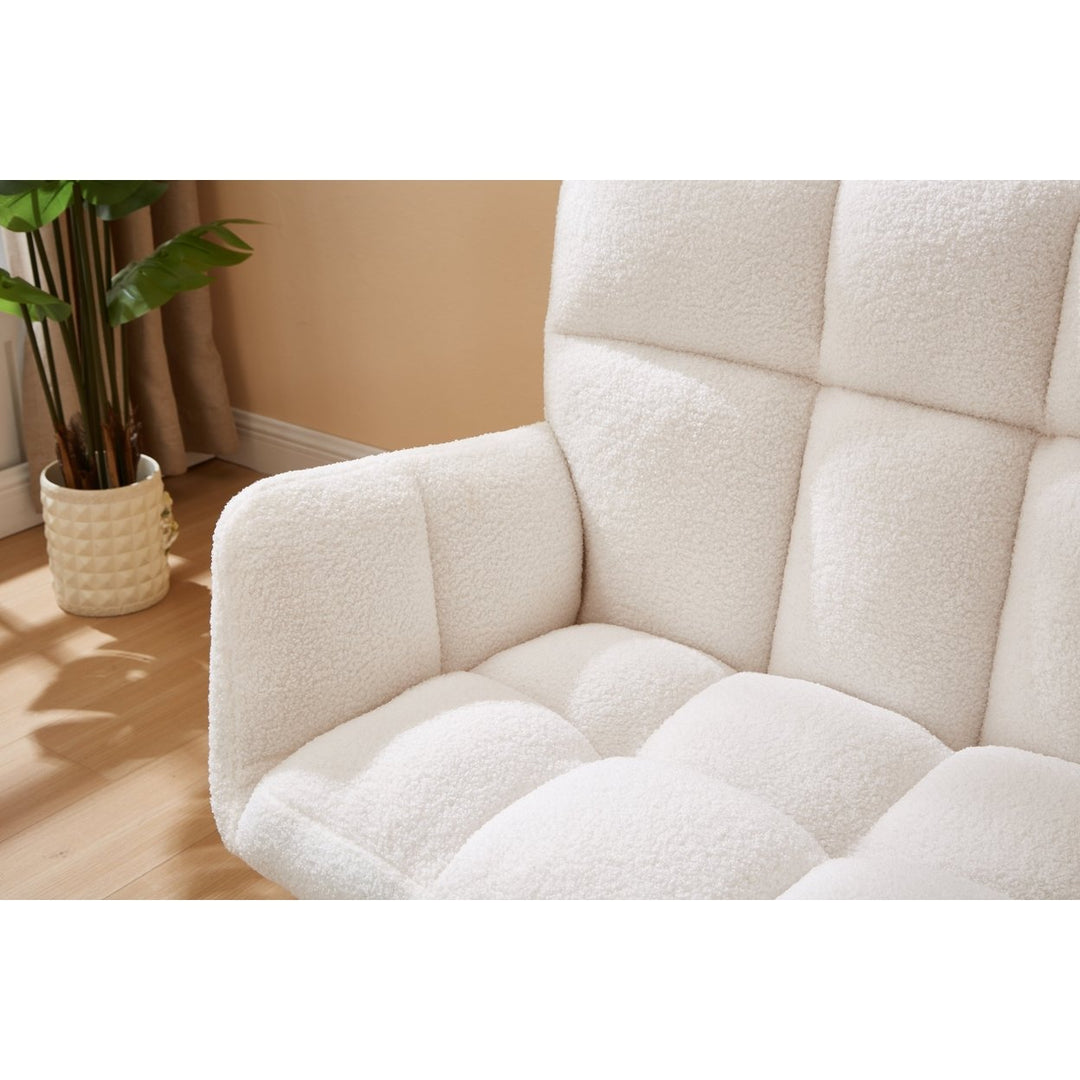 Modern Single Sofa Armchair with High Backrest Comfy Reading Chair for Small Spaces/Living Room/Bedroom/Apartment Image 4