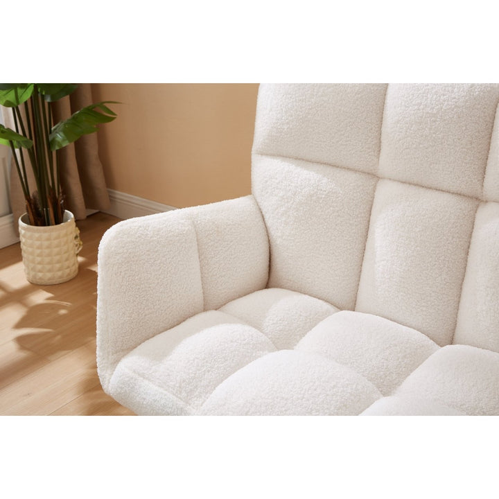 Modern Single Sofa Armchair with High Backrest Comfy Reading Chair for Small Spaces/Living Room/Bedroom/Apartment Image 4