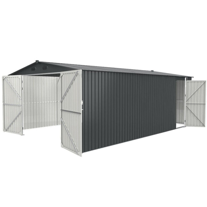 Outdoor Storage Shed 20x10 FT, Metal Garden Shed Backyard Utility Tool House Image 7