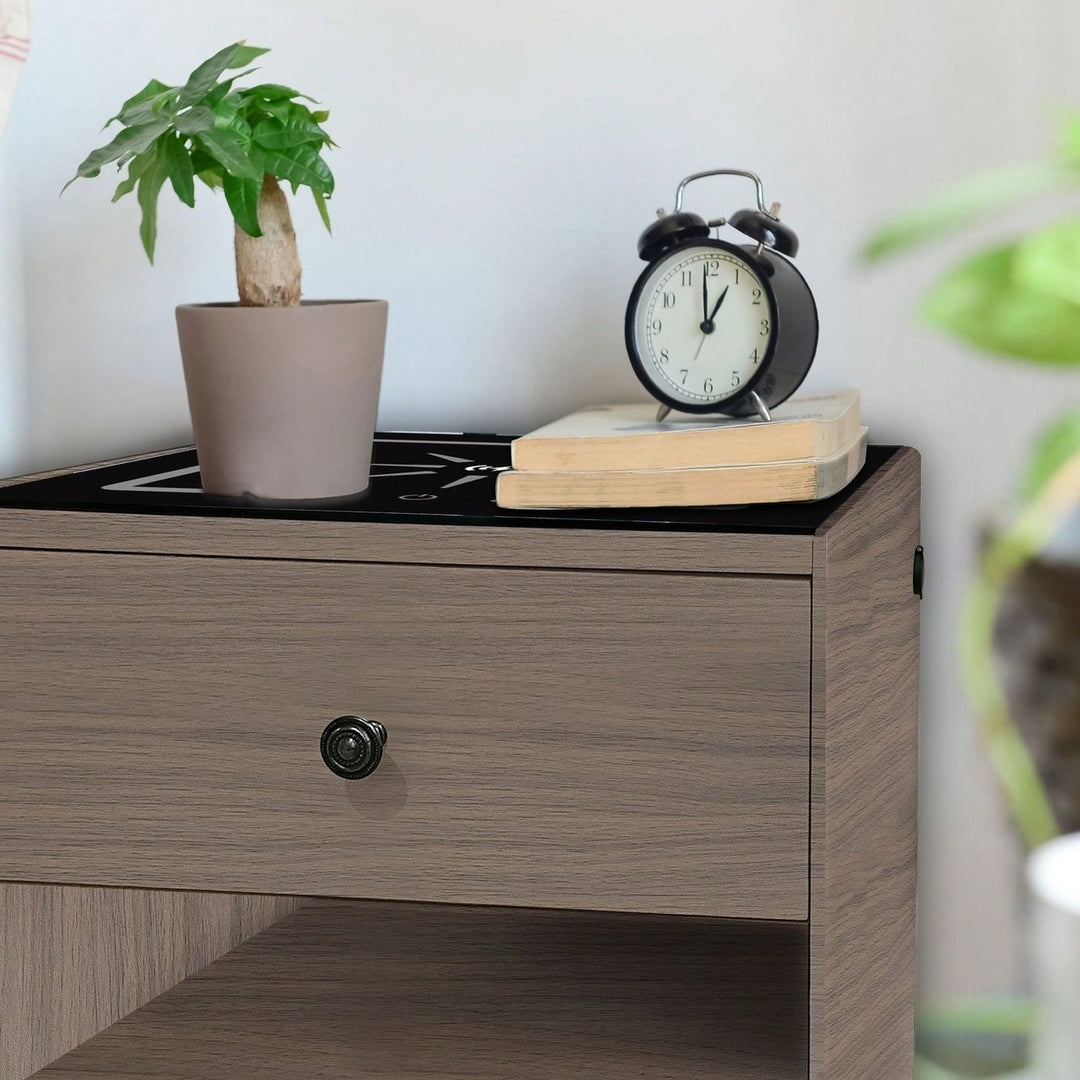 Nightstand With Wireless Charging Station Image 8