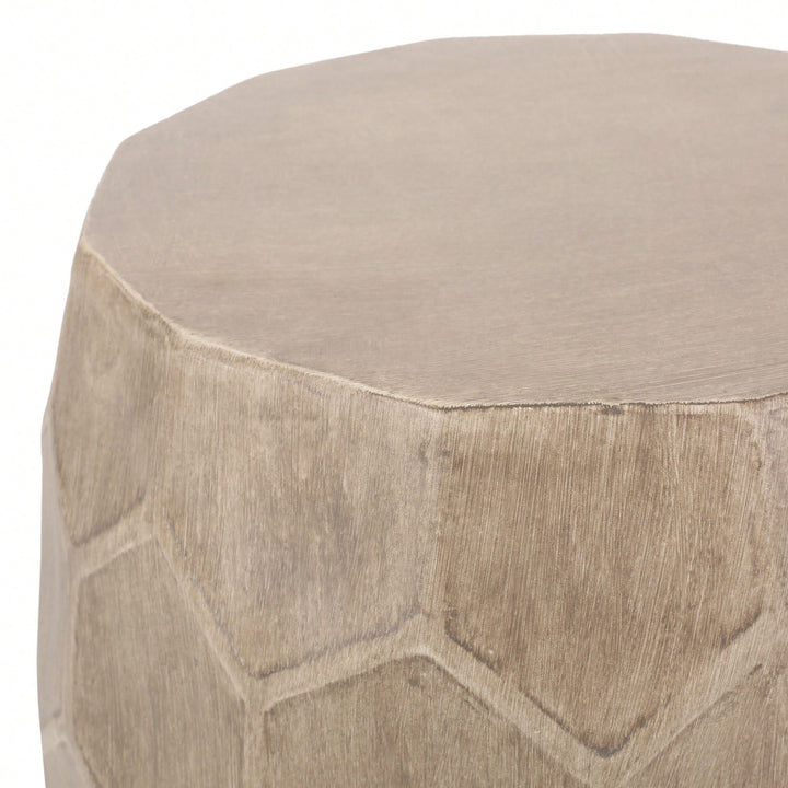 Outdoor LightWeight Concrete Side Table, Image 8