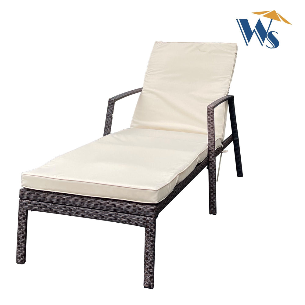 Outdoor Patio Lounge Chairs - Comfortable Rattan Wicker Chaise Lounge Chairs for Garden, Poolside, and Balconies in Image 2