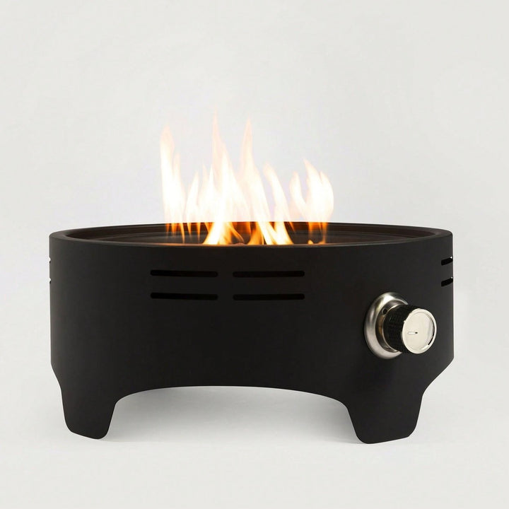 Outdoor Portable Propane Fire Pit, Camping Fire Pit With Cooking Support Tabletop Fire Pit With Quick Connect Regulator Image 2