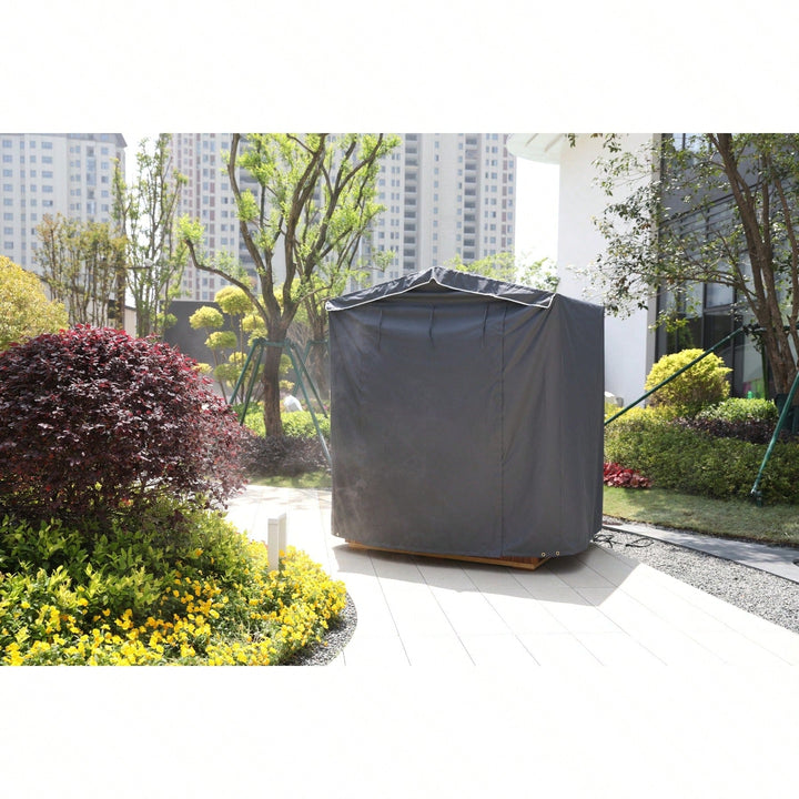 Outdoor Rain Cover For 4-Person Sauna  Windproof, Durable Protection With Zipper Design Image 4