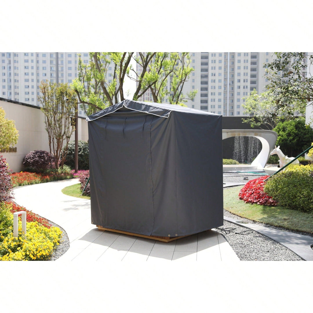 Outdoor Rain Cover For 4-Person Sauna  Windproof, Durable Protection With Zipper Design Image 5