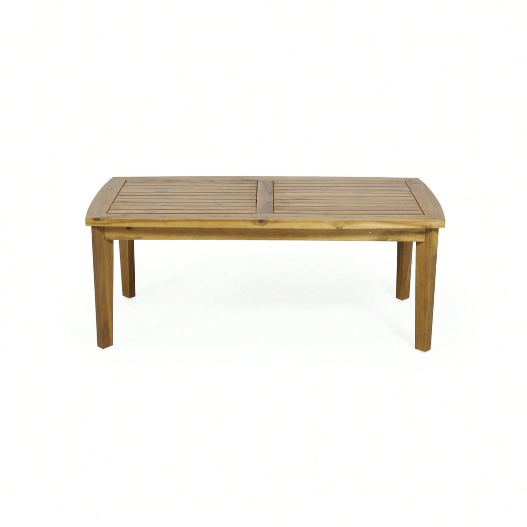 Outdoor Rectangular Coffee Table In Acacia Wood - 43.25" W X 23.50" D X 17.00" H Image 1