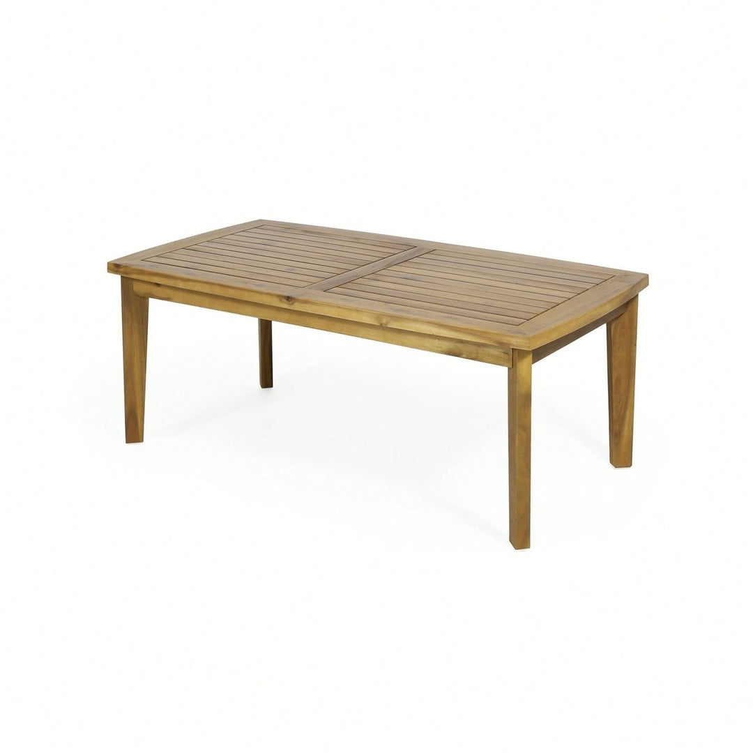 Outdoor Rectangular Coffee Table In Acacia Wood - 43.25" W X 23.50" D X 17.00" H Image 2