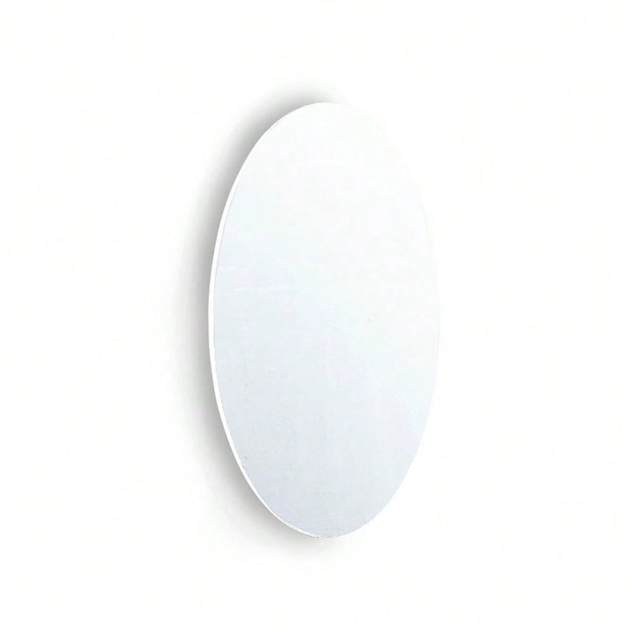 Oval Frameless Wall Mounted Dressing Mirror For Bathroom, Vanity, Bedroom Image 1