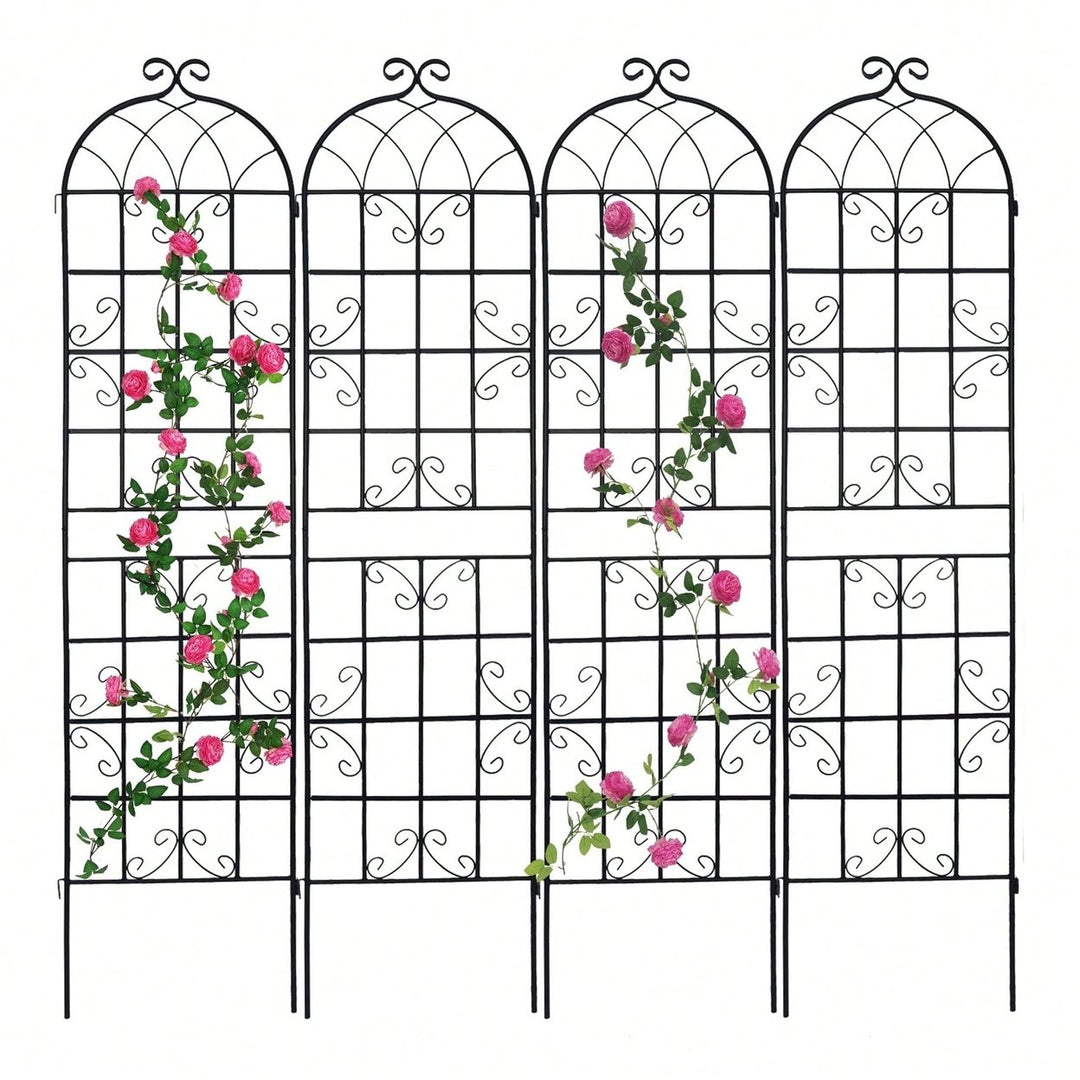 Rustproof Metal Garden Trellis For Climbing Plants Outdoor Flower Support Image 4