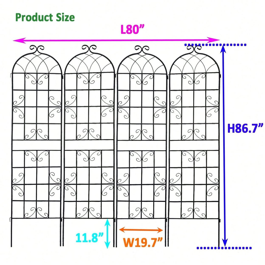 Rustproof Metal Garden Trellis For Climbing Plants Outdoor Flower Support Image 5