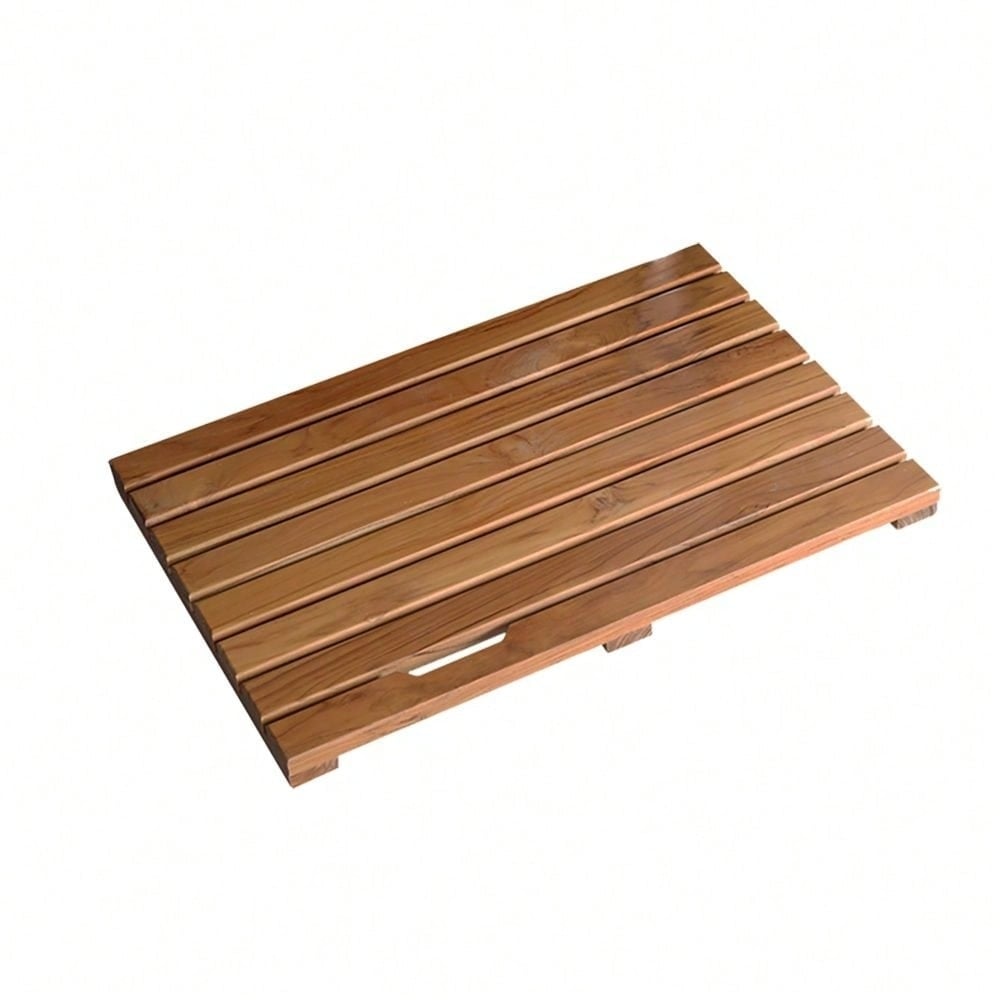 Premium Solid Teak Bathroom Mat - Anti-Slip, Responsibly Sourced And Durable Image 1