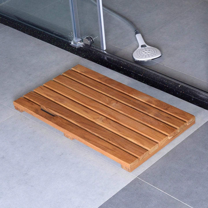 Premium Solid Teak Bathroom Mat - Anti-Slip, Responsibly Sourced And Durable Image 6