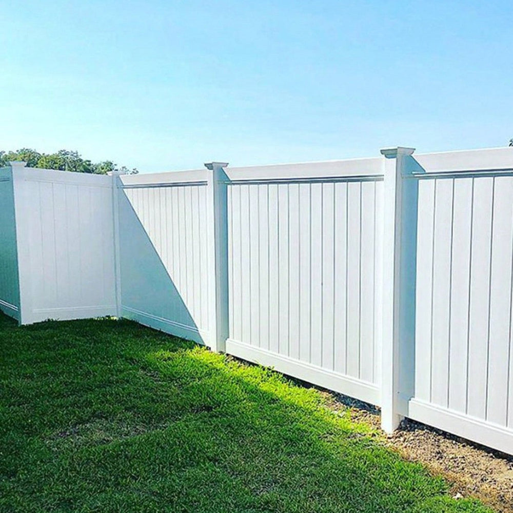 Privacy Fence Panels 6ft.H X 6ft.W White Vinyl Fence Set Of 2 Pcs - DIY-Friendly Professional-Grade Weather-Resistant Image 2