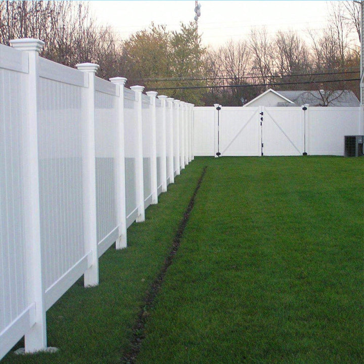 Privacy Fence Panels 6ft.H X 6ft.W White Vinyl Fence Set Of 2 Pcs - DIY-Friendly Professional-Grade Weather-Resistant Image 3