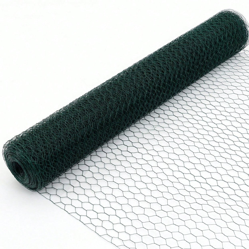 Premium Galvanized Dark Green Hexagonal Chicken Wire Fencing 3.6ft x 196.85ft for Garden and Poultry Netting Image 2