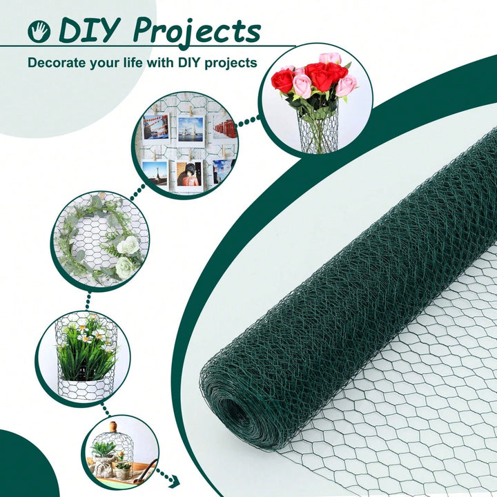 Premium Galvanized Dark Green Hexagonal Chicken Wire Fencing 3.6ft x 196.85ft for Garden and Poultry Netting Image 4