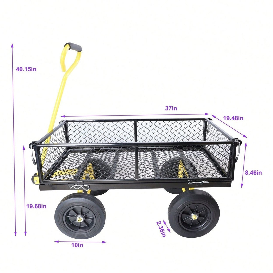 Multi-Functional Tool Cart, Wagon Cart Garden Cart Trucks Make It Easier To Transport Firewood Image 3