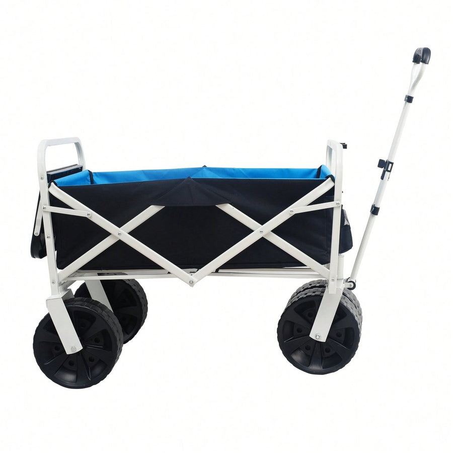 Multi-Purpose Folding Garden and Beach Cart For Shopping And Outdoor Use - Versatile White Design Image 1