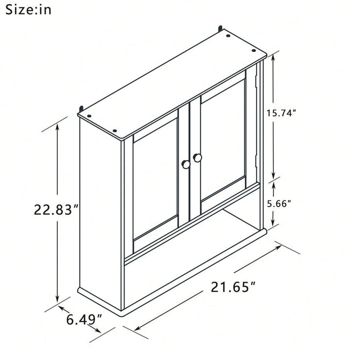 Multipurpose Wall Cabinet With Mirror: Modern Design, Space-Saving, Adjustable Shelves, And Easy Assembly Image 6