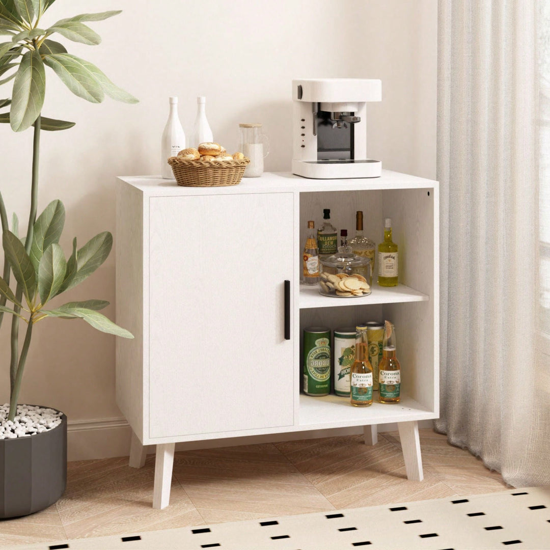 Modern Wood Storage Cabinet Buffet Sideboard with Doors and Shelves for Living Room Bedroom Kitchen Hallway Image 3