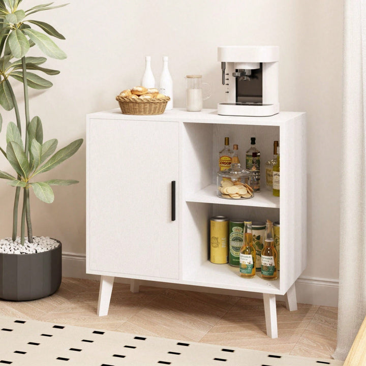 Modern Wood Storage Cabinet Buffet Sideboard with Doors and Shelves for Living Room Bedroom Kitchen Hallway Image 4