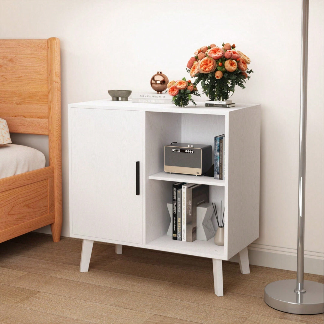 Modern Wood Storage Cabinet Buffet Sideboard with Doors and Shelves for Living Room Bedroom Kitchen Hallway Image 8