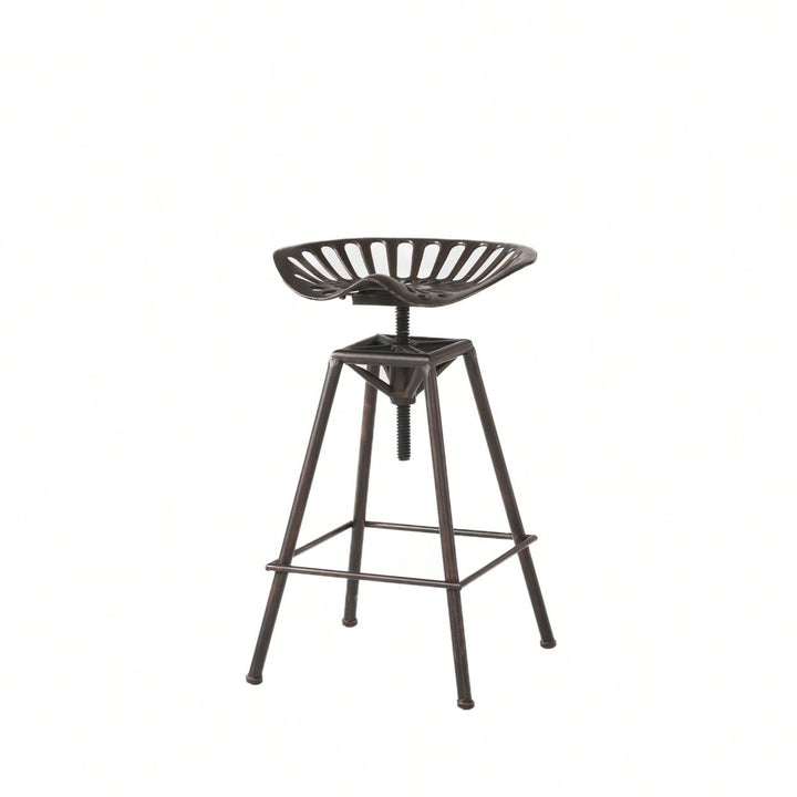 Rustic Farmhouse Barstool With Backrest For Kitchen And Dining Room Settings Image 2