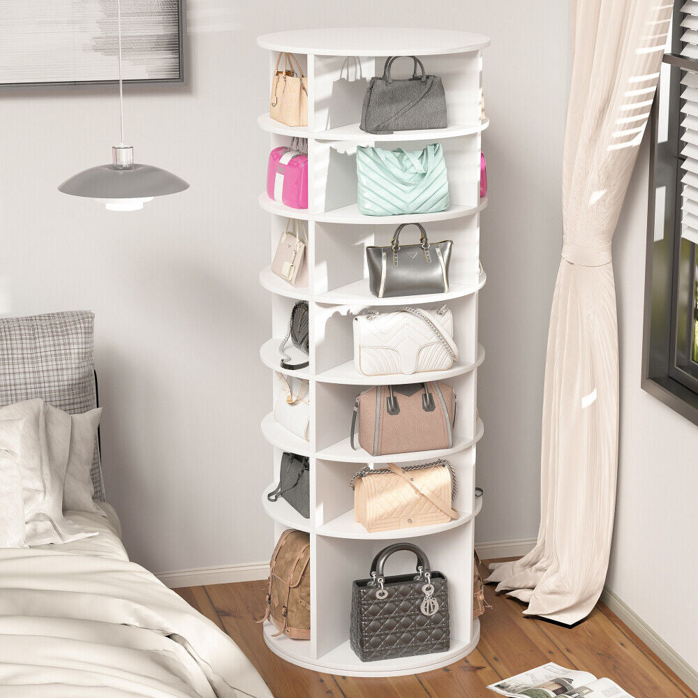 Rotating Shoe Rack Tower, 7-Tier Spinning Shoe Rack, 360 Revolve Shoe Organizer Image 5