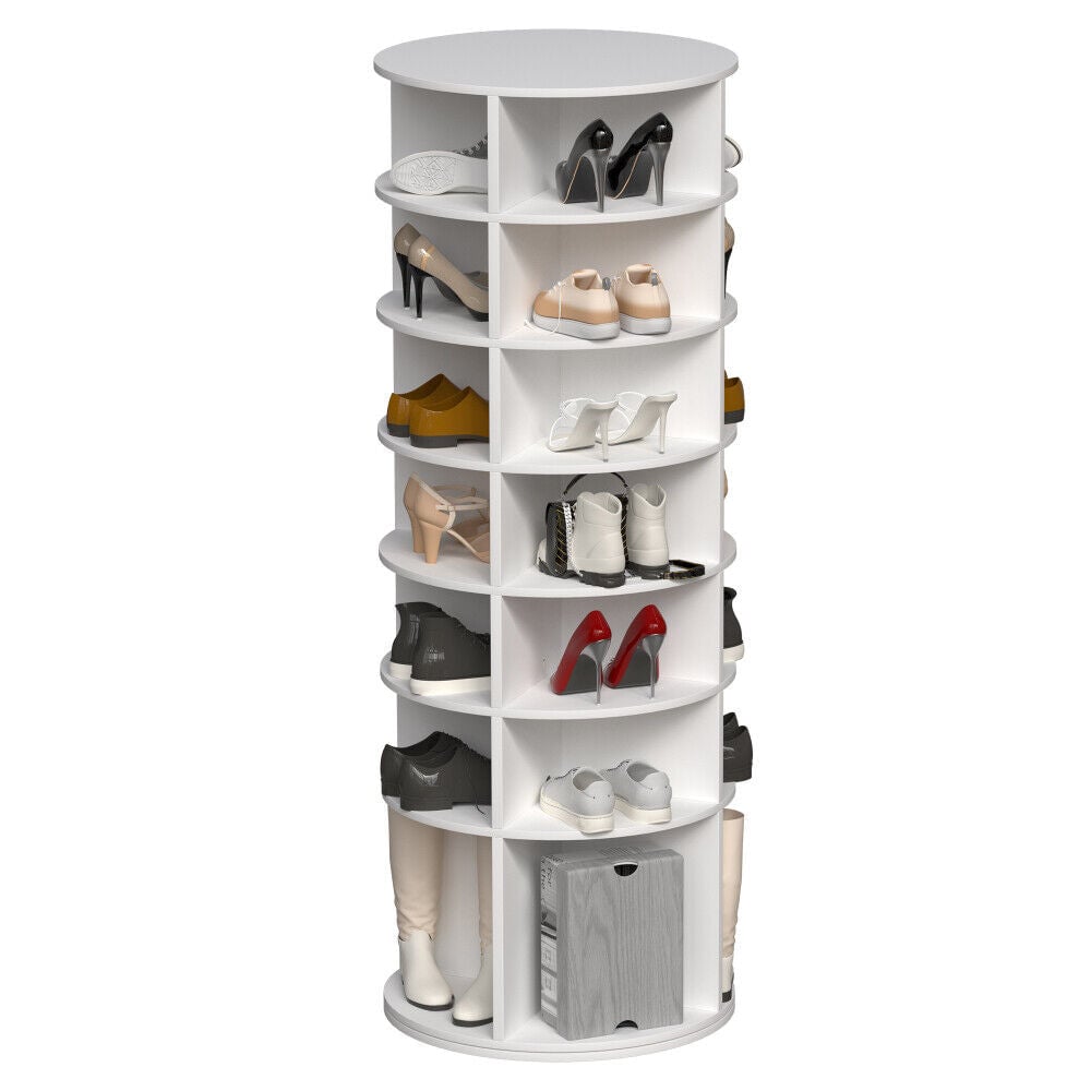 Rotating Shoe Rack Tower, 7-Tier Spinning Shoe Rack, 360 Revolve Shoe Organizer Image 8