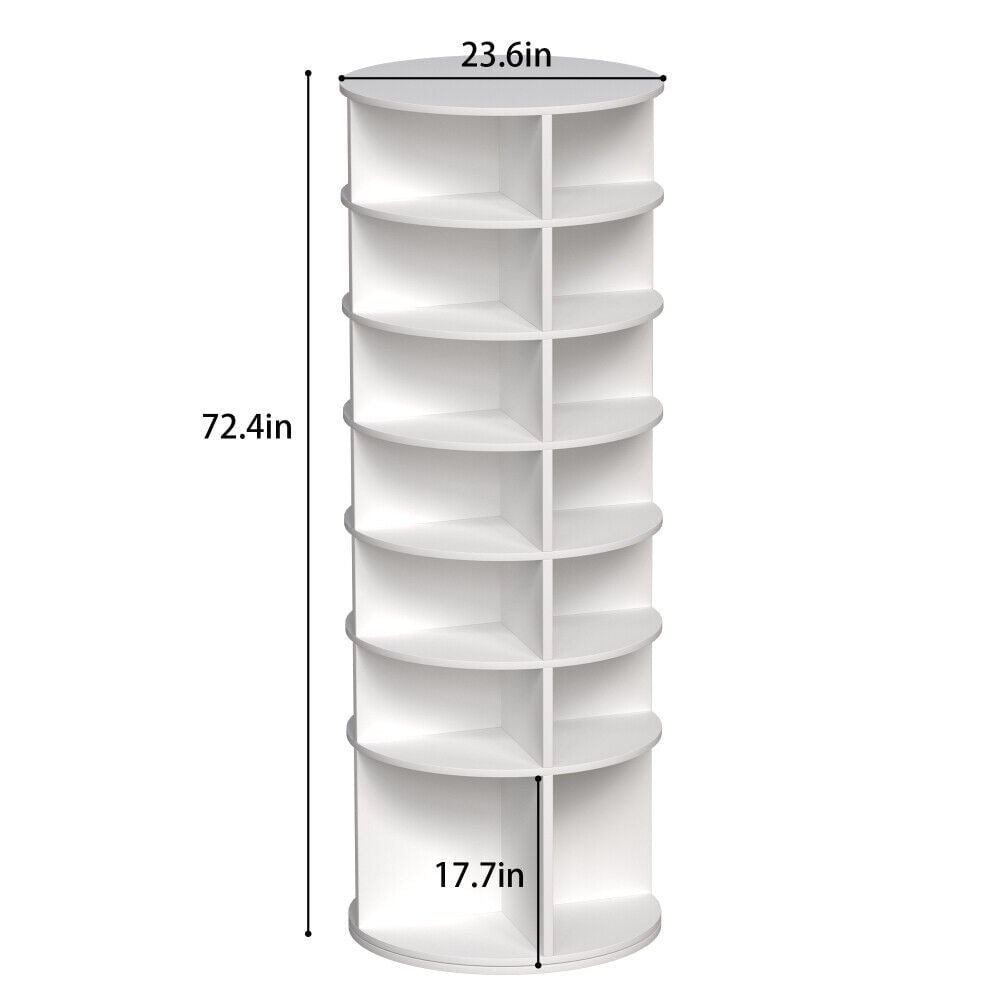 Rotating Shoe Rack Tower, 7-Tier Spinning Shoe Rack, 360 Revolve Shoe Organizer Image 10