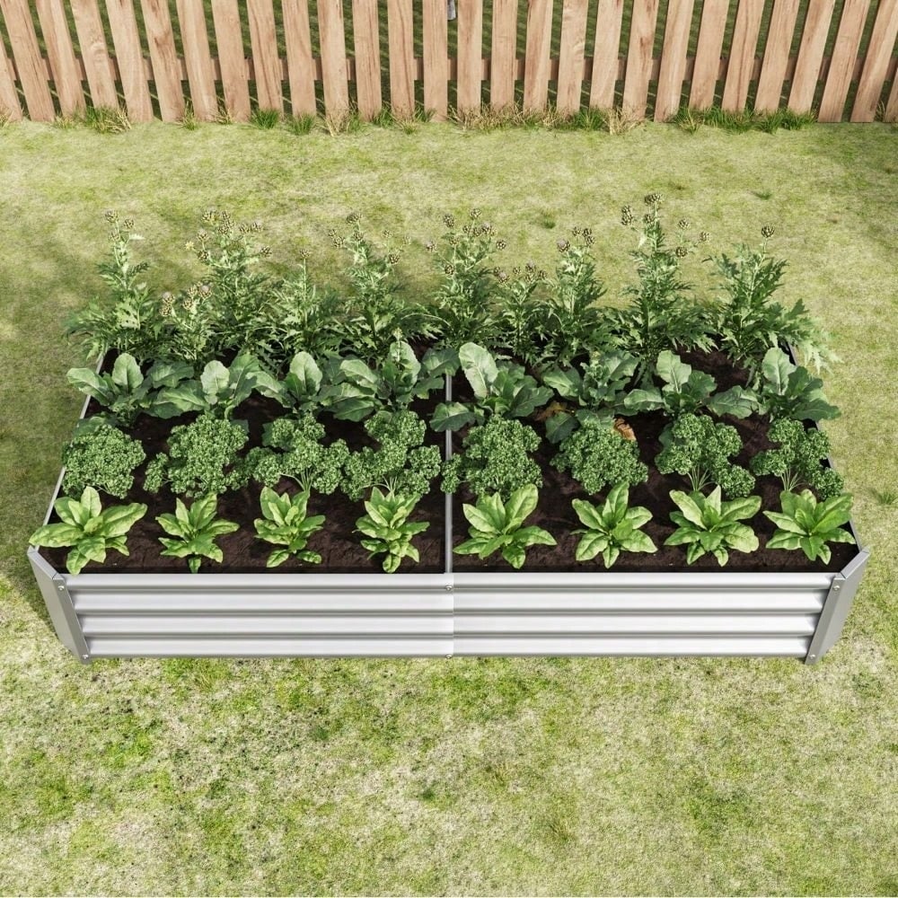 Raised Garden Bed Outdoor, 6x3x1ft, Metal Raised Rectangle Planter Beds For Plants, Vegetables, And Flowers Image 2