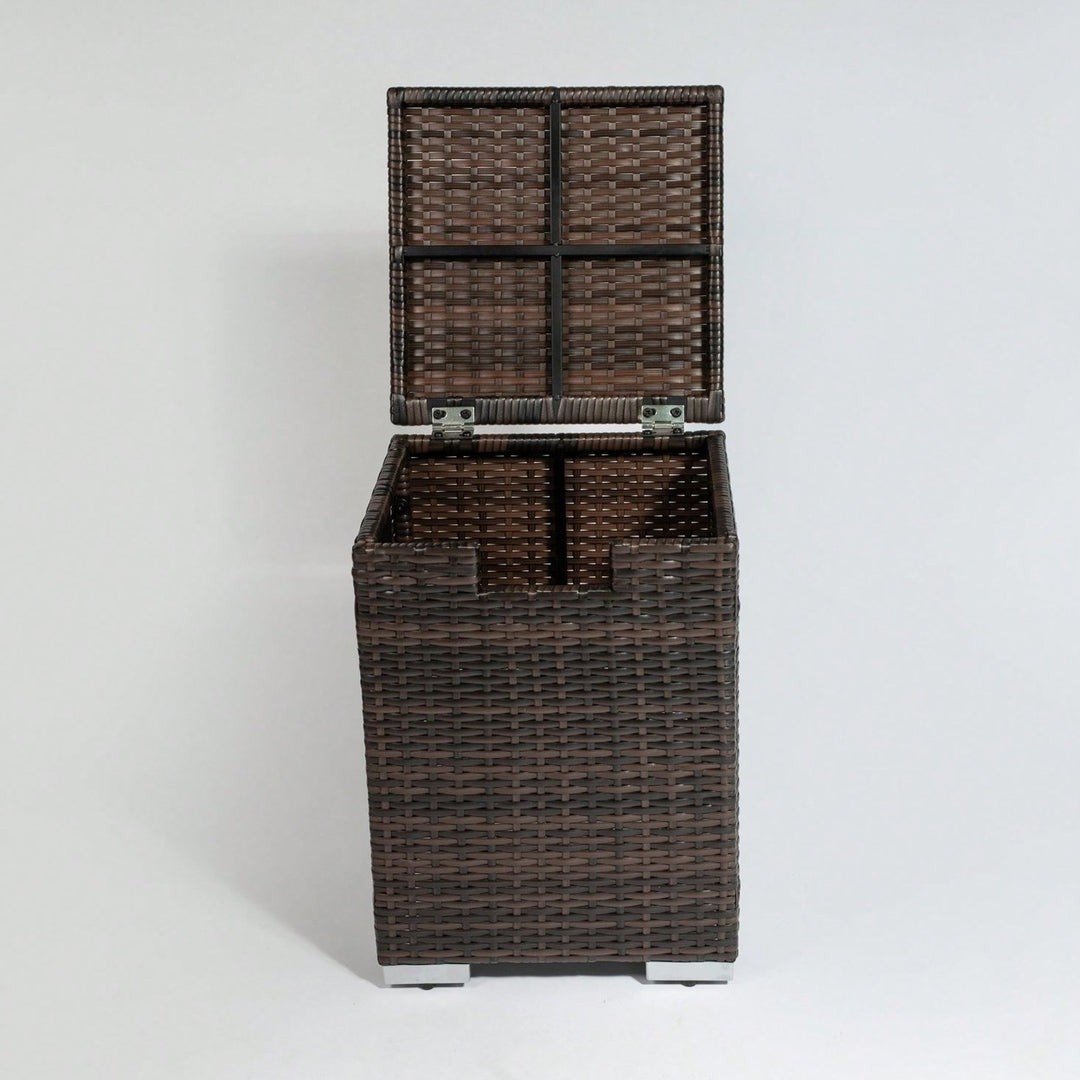 Rattan Gas Tank Cover With Storage Rack: Waterproof, Stylish, Durable - Brown Image 4