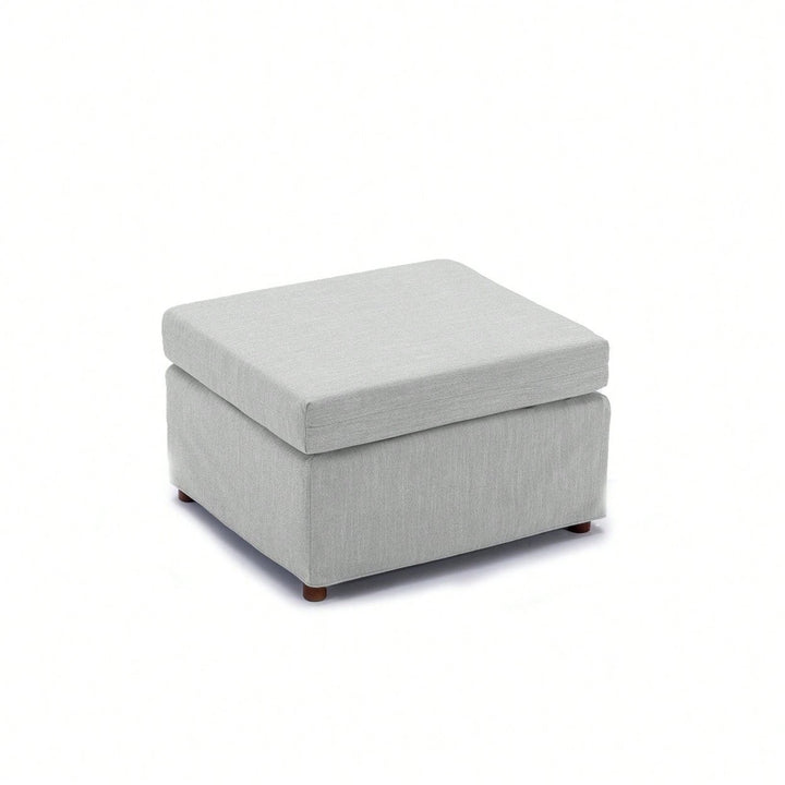 Single Movable Ottoman For Modular Sectional Sofa Couch,Cushion Covers Removable And Washable Image 1