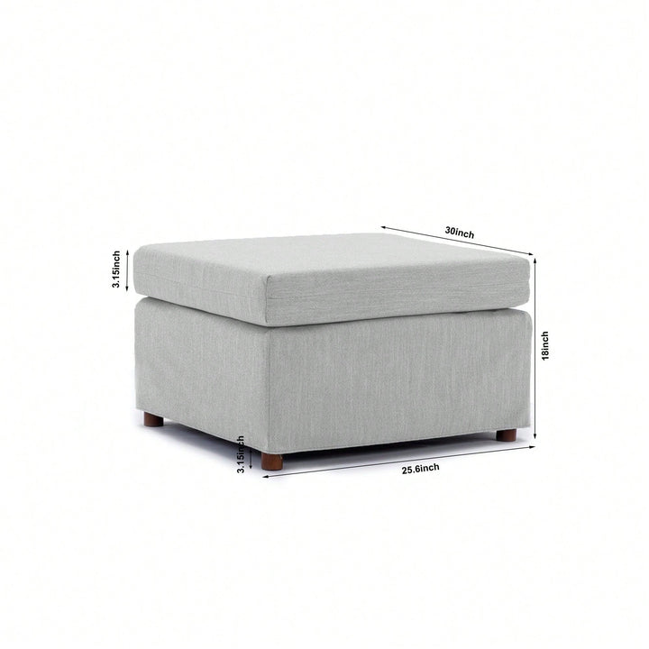 Single Movable Ottoman For Modular Sectional Sofa Couch,Cushion Covers Removable And Washable Image 5