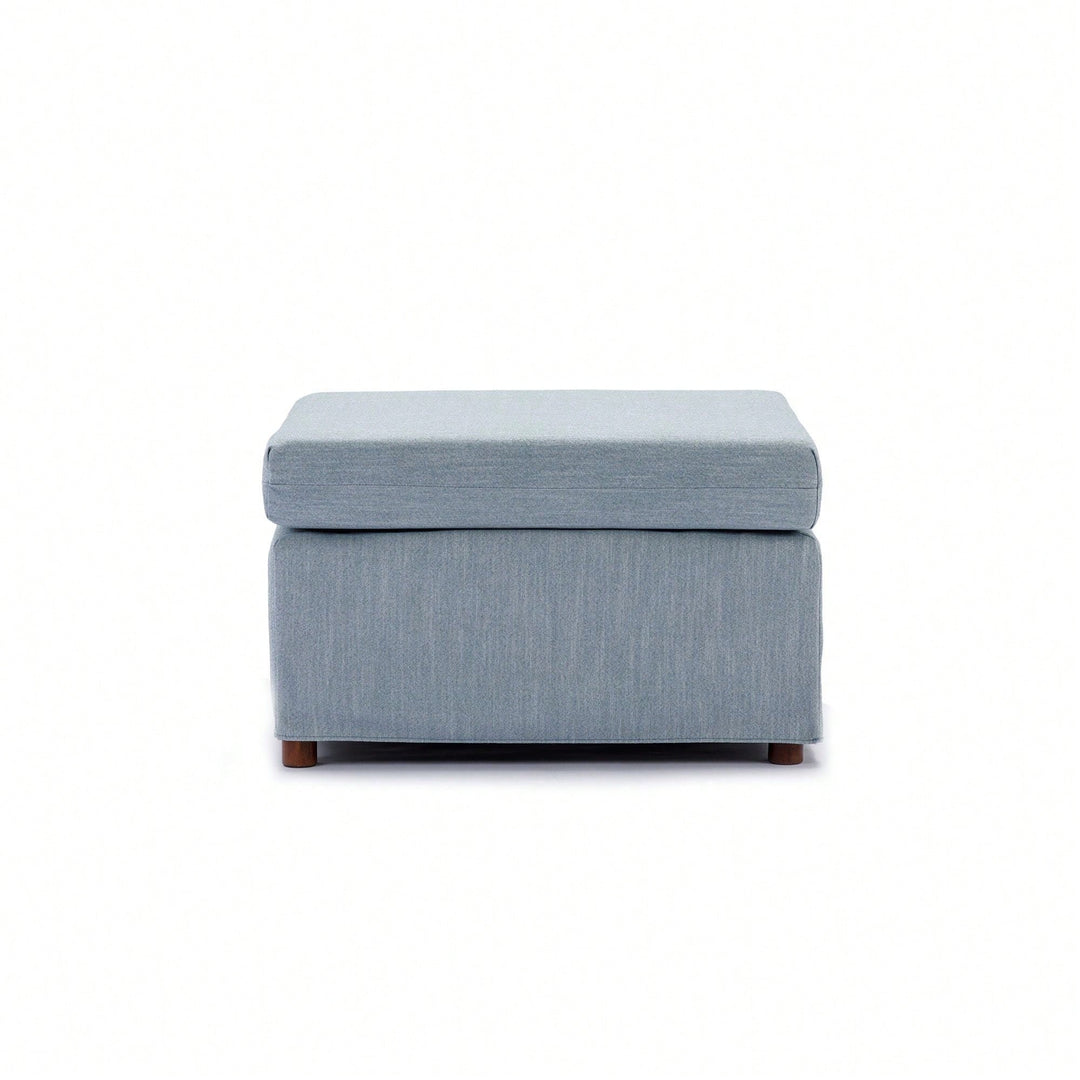 Single Movable Ottoman For Modular Sectional Sofa Couch,Cushion Covers Removable And Washable Image 8