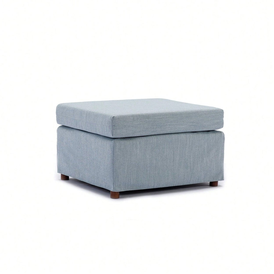 Single Movable Ottoman For Modular Sectional Sofa Couch,Cushion Covers Removable And Washable Image 9