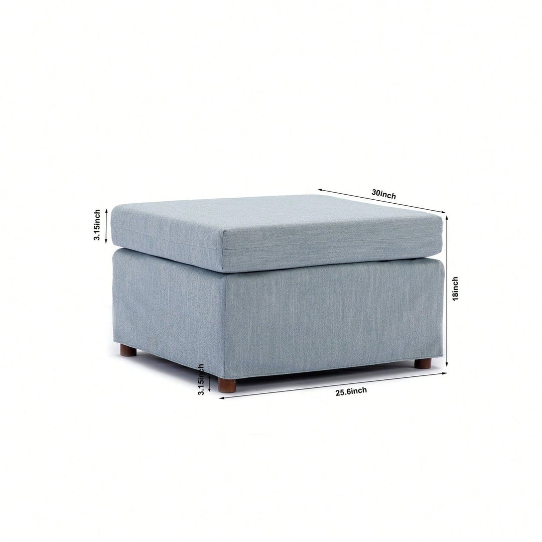 Single Movable Ottoman For Modular Sectional Sofa Couch,Cushion Covers Removable And Washable Image 10