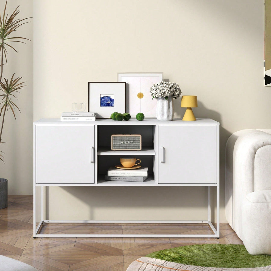 Sleek Modern Sideboard Buffet Cabinet with Ample Storage Anti-Tilt Design Elegant Handles Silent Magnetic Closure Image 1