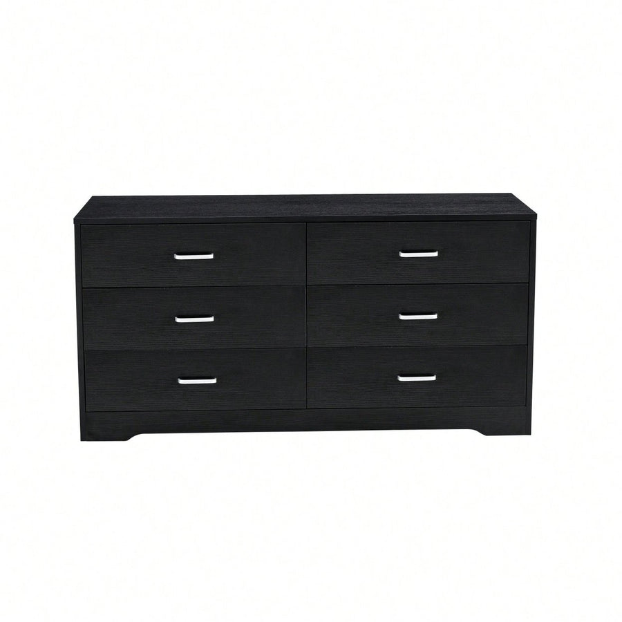 Sturdy 6-Drawer Dresser for Nursery or Bedroom Easy-Clean Finish Spacious Storage for Clothing and Linens Image 1