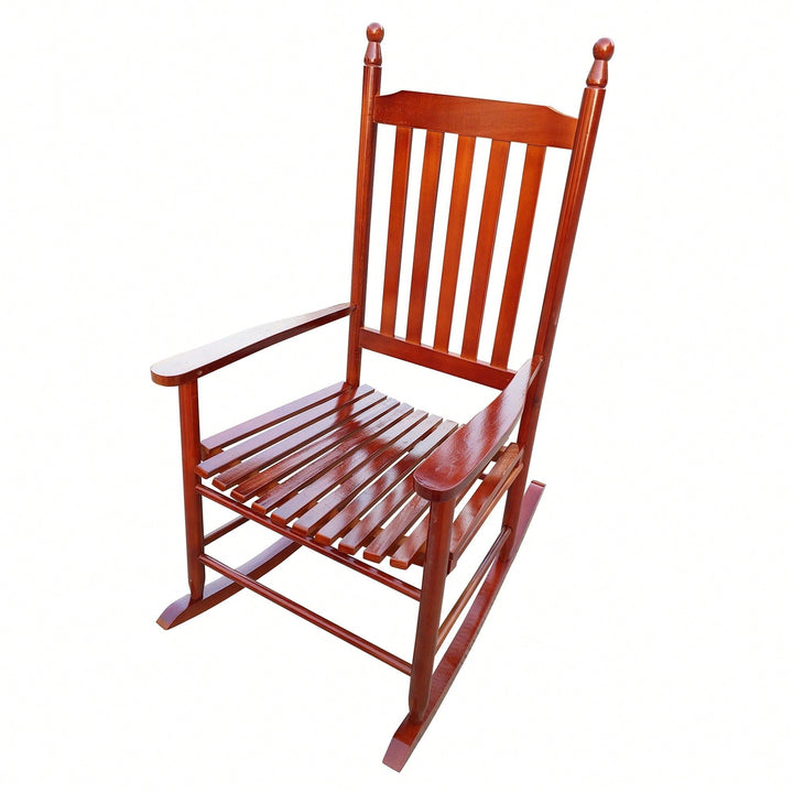 Solid Hardwood Outdoor Bench with Wide Seat and Sturdy Slatted Back for Balcony Porch Comfort Easy Assembly Image 7