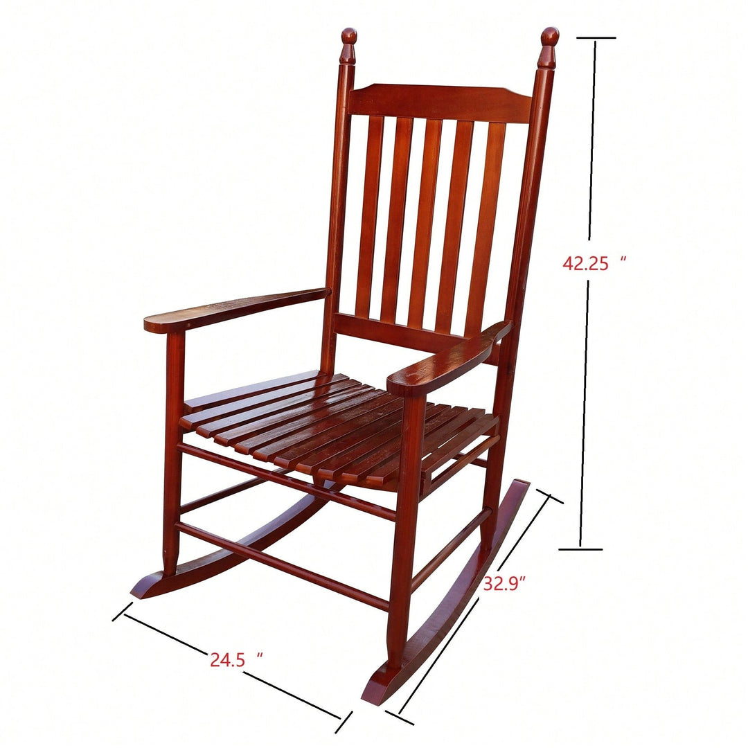 Solid Hardwood Outdoor Bench with Wide Seat and Sturdy Slatted Back for Balcony Porch Comfort Easy Assembly Image 8