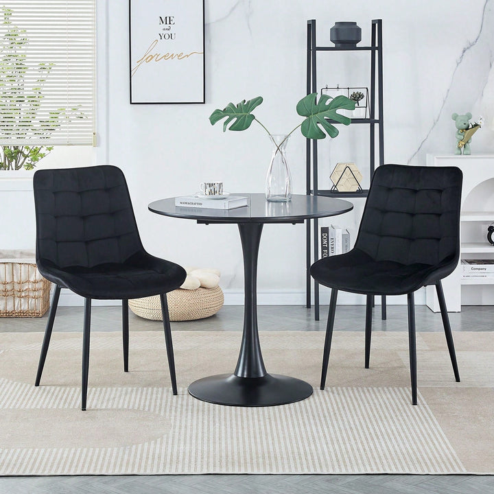 Set of 2 Modern Dining Chairs for Restaurants Cafes Offices Living Rooms Easy to Assemble Image 1