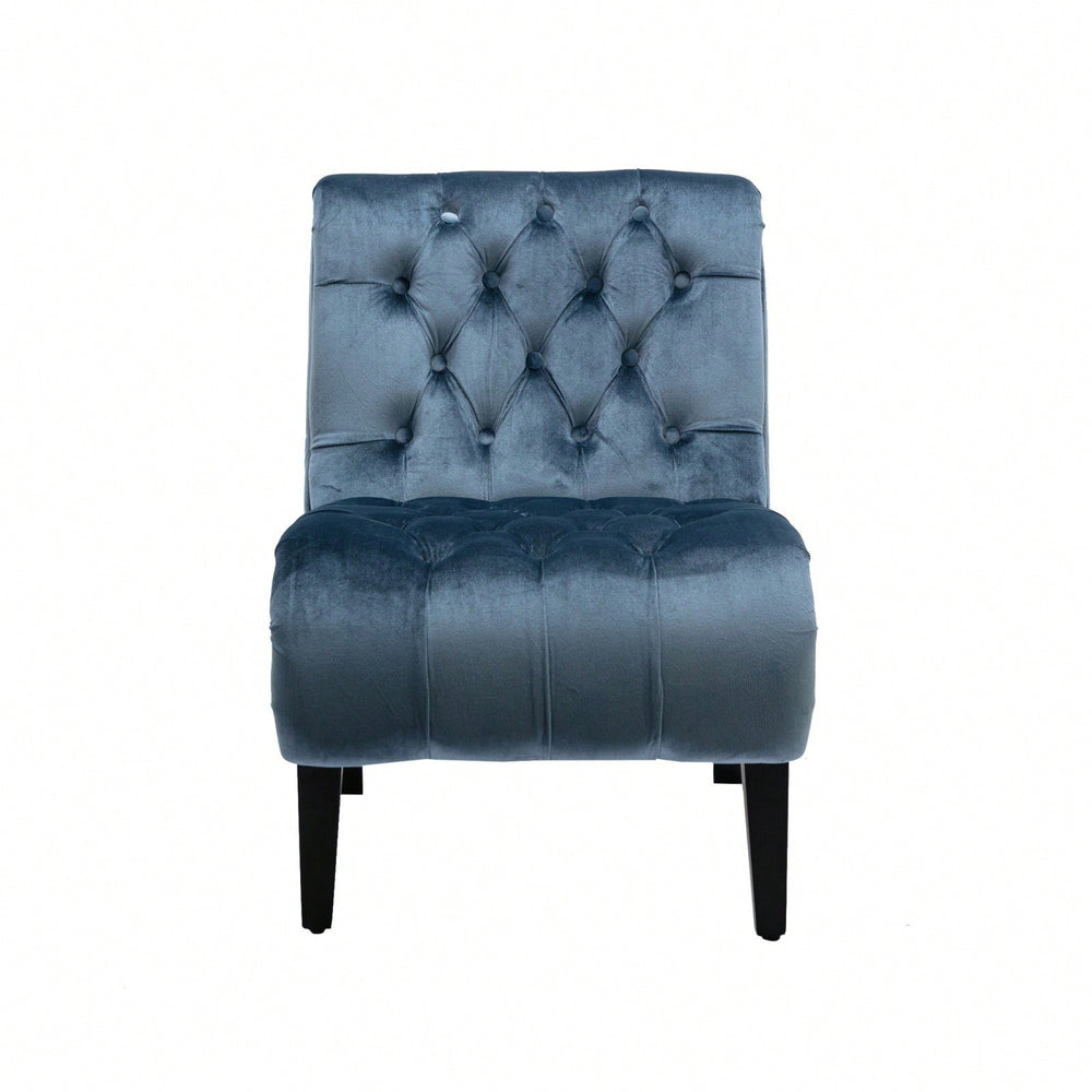 Stylish Velvet Accent Chair with Foam Padding and Solid Wood Legs for Living Room Bedroom Office Image 2