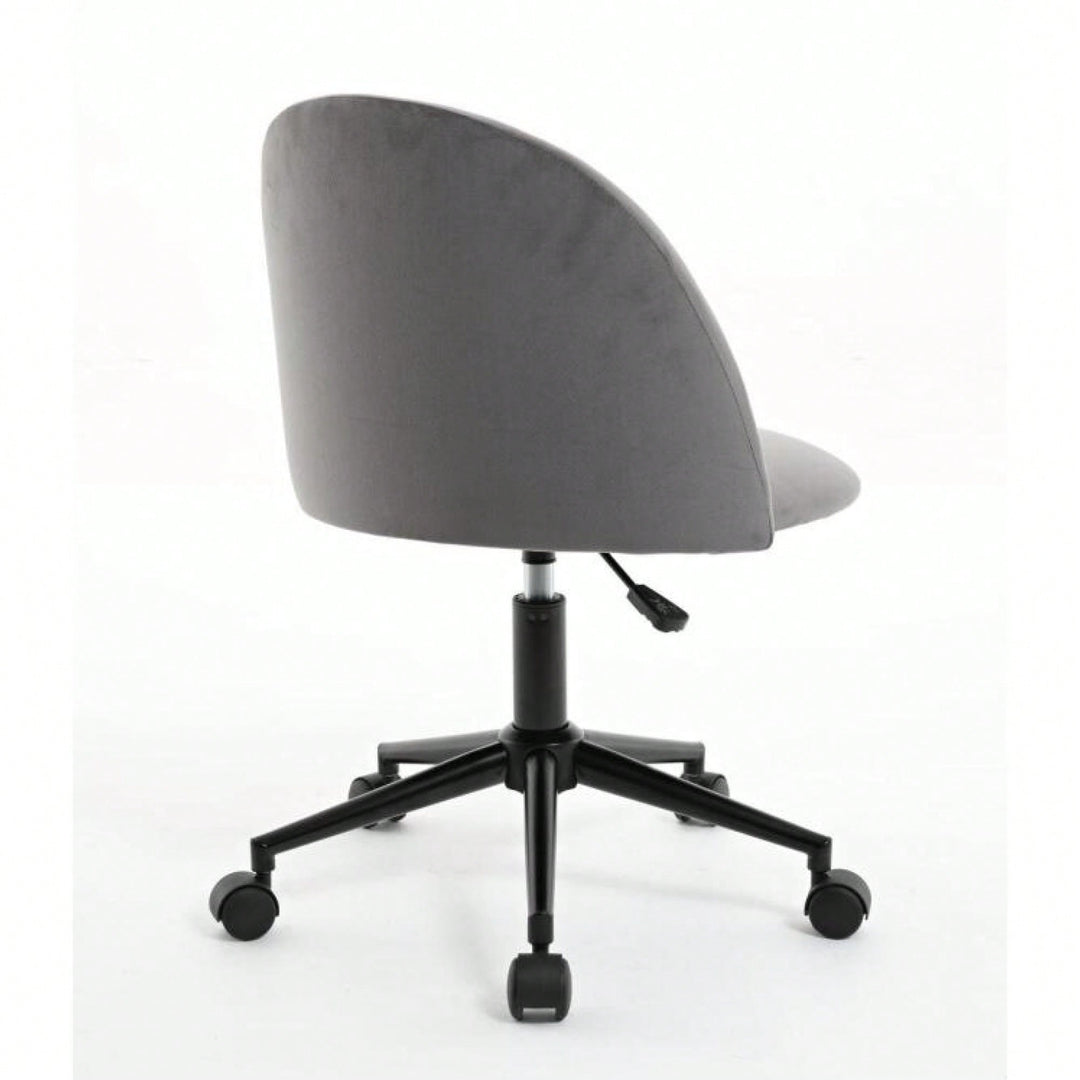 Stylish Velvet Office Chair With Adjustable Height And Ergonomic U-Shaped Design Image 4