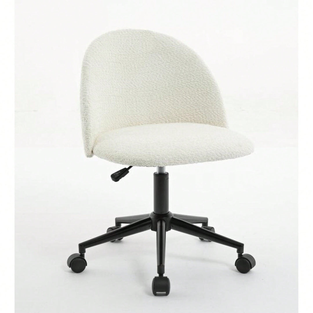 Stylish Velvet Office Chair With Adjustable Height And Ergonomic U-Shaped Design Image 8